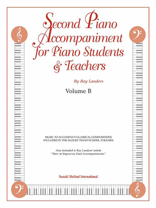 Book cover for Second Piano Accompaniments, Volume B
