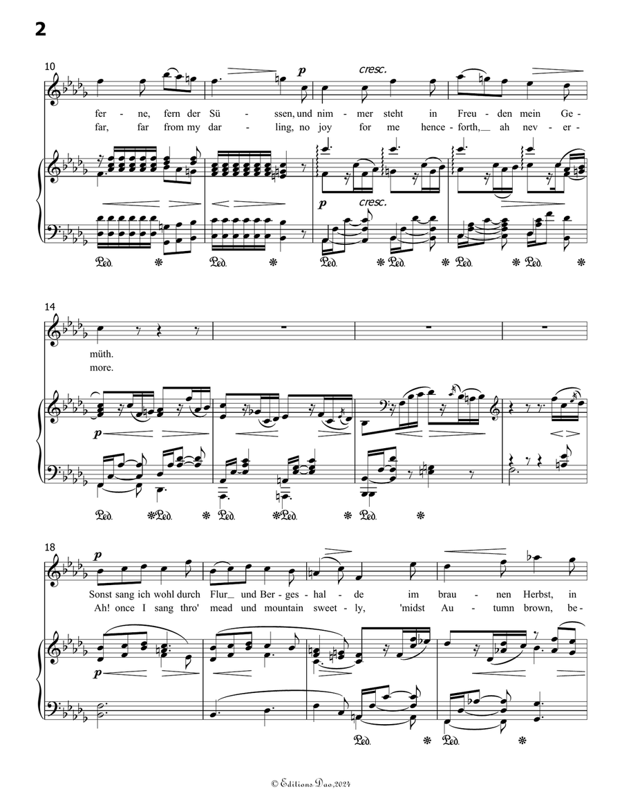 Im Herbst, by Robert Franz, in b flat minor Voice scores gallery preview page 4