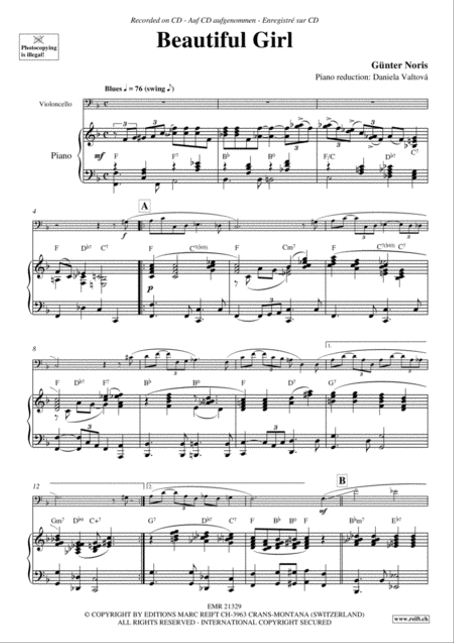 Beautiful Girl Piano Accompaniment scores gallery preview page 4