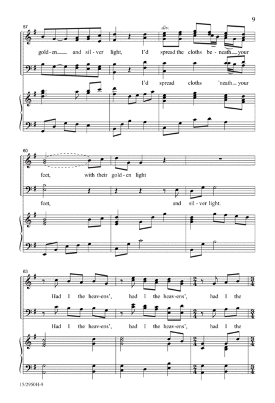 The Cloths of Heaven 4-Part scores gallery preview page 9