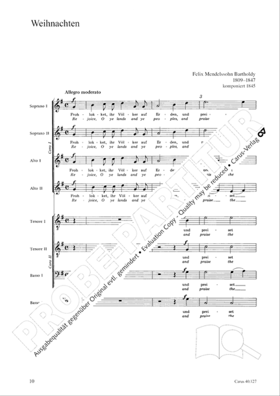 Sechs Spruche zum Kirchenjahr op. 79 Score scores gallery preview page 11