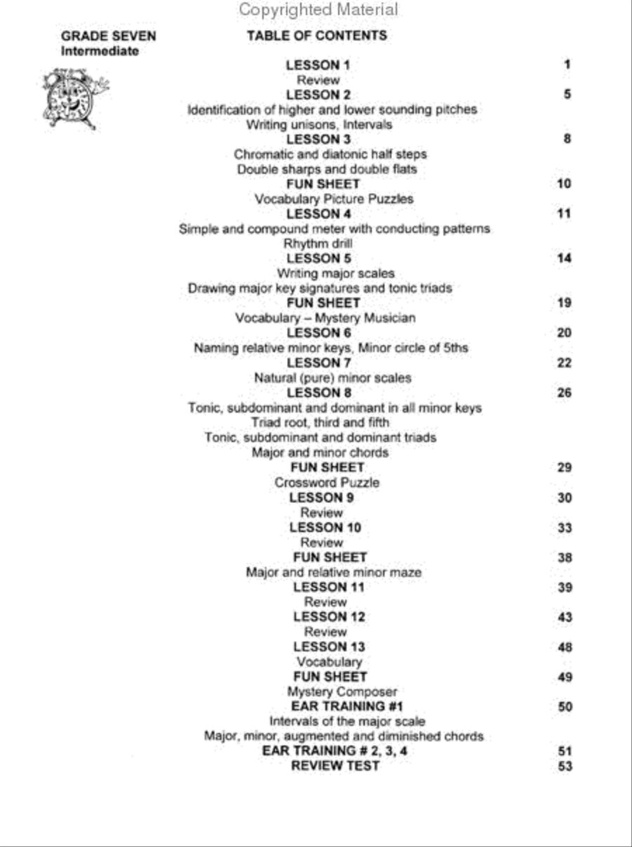 Theory Time Grade 7 Workbook Piano Method scores gallery preview page 2