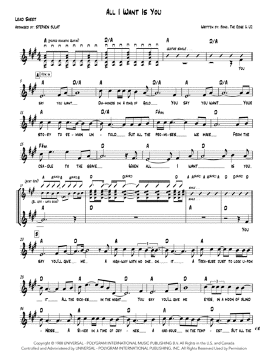 All I Want Is You Large Ensemble scores gallery preview page 1