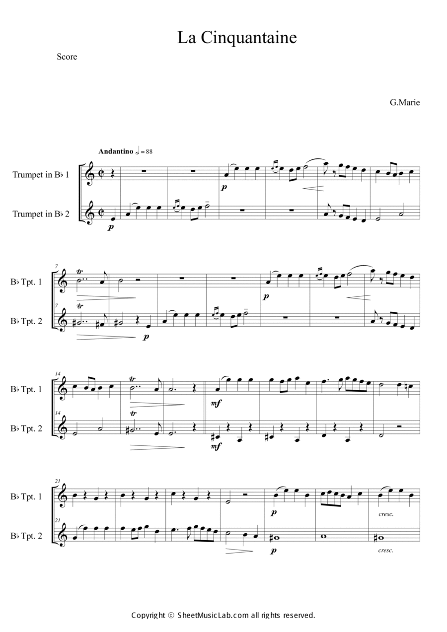 La Cinquantaine (in g minor)