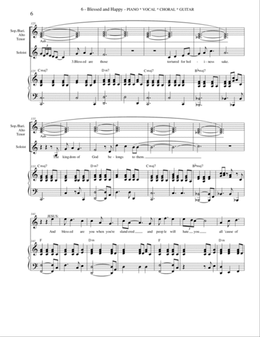 Blessed and Happy Choir scores gallery preview page 6