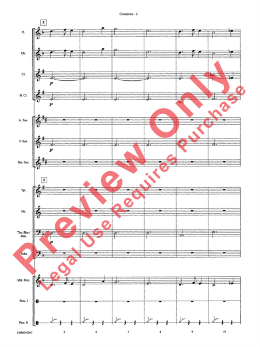 Harry's Wondrous World & Hedwig's Theme (Themes) Concert Band scores gallery preview page 5