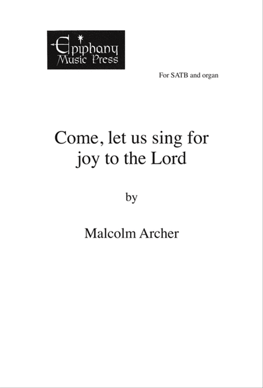 Come, Let Us Sing for Joy to the Lord 4-Part scores gallery preview page 2