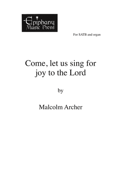 Come, Let Us Sing for Joy to the Lord image number null