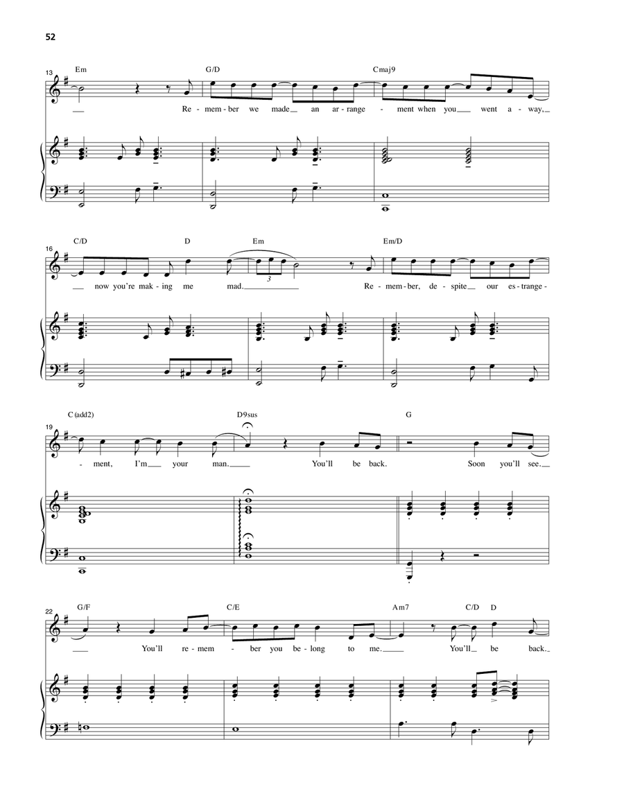 You'll Be Back (from Hamilton) Piano, Vocal scores gallery preview page 2