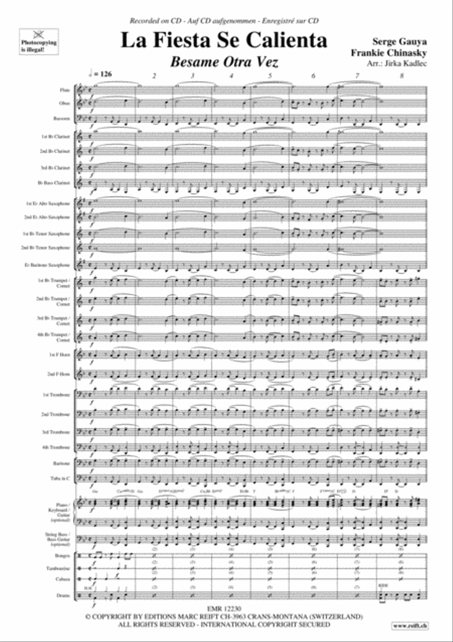 La Fiesta Se Calienta Concert Band scores gallery preview page 4