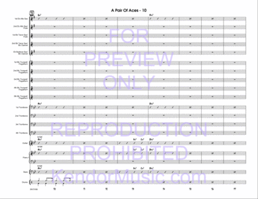 Pair Of Aces, A (Full Score) Jazz Ensemble scores gallery preview page 11