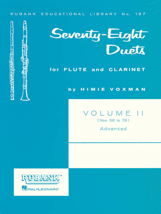 Book cover for 78 Duets for Flute and Clarinet