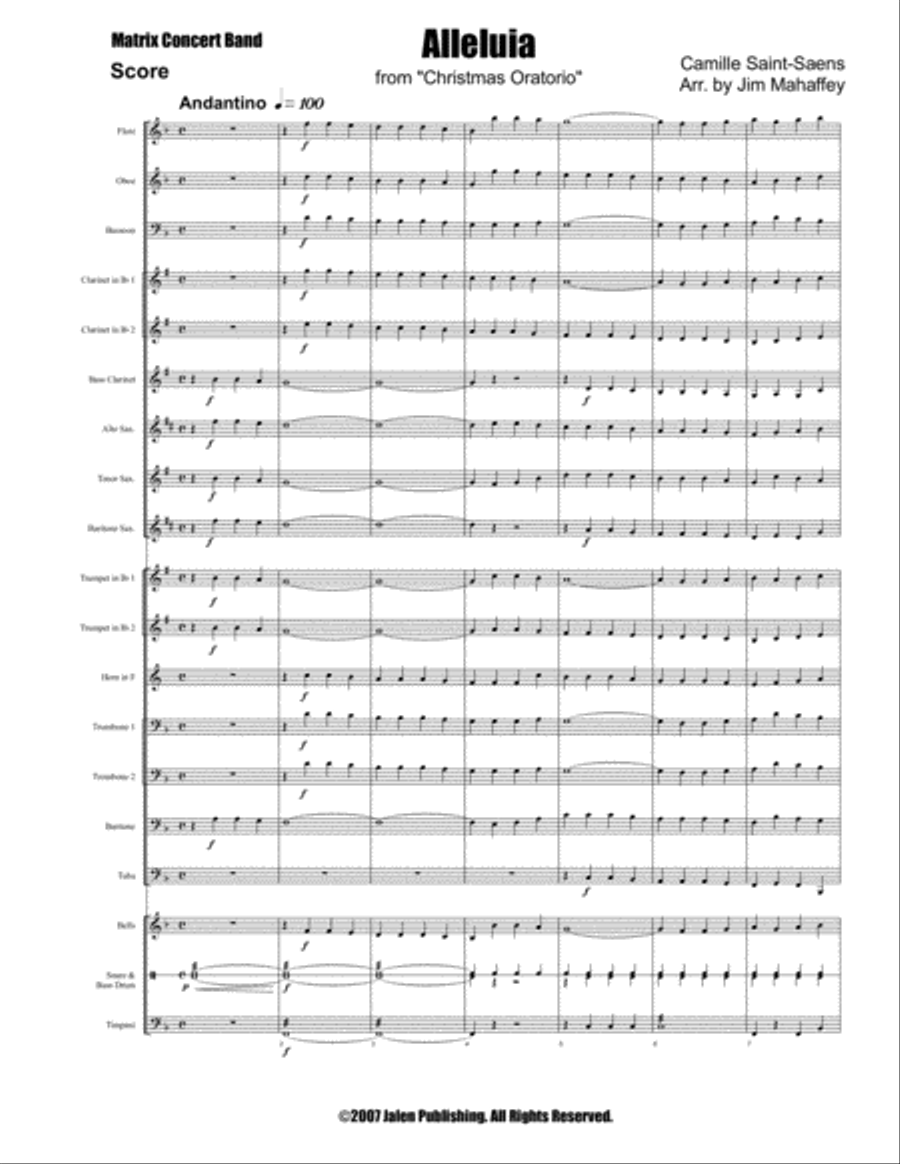 Alleleuia Concert Band scores gallery preview page 2