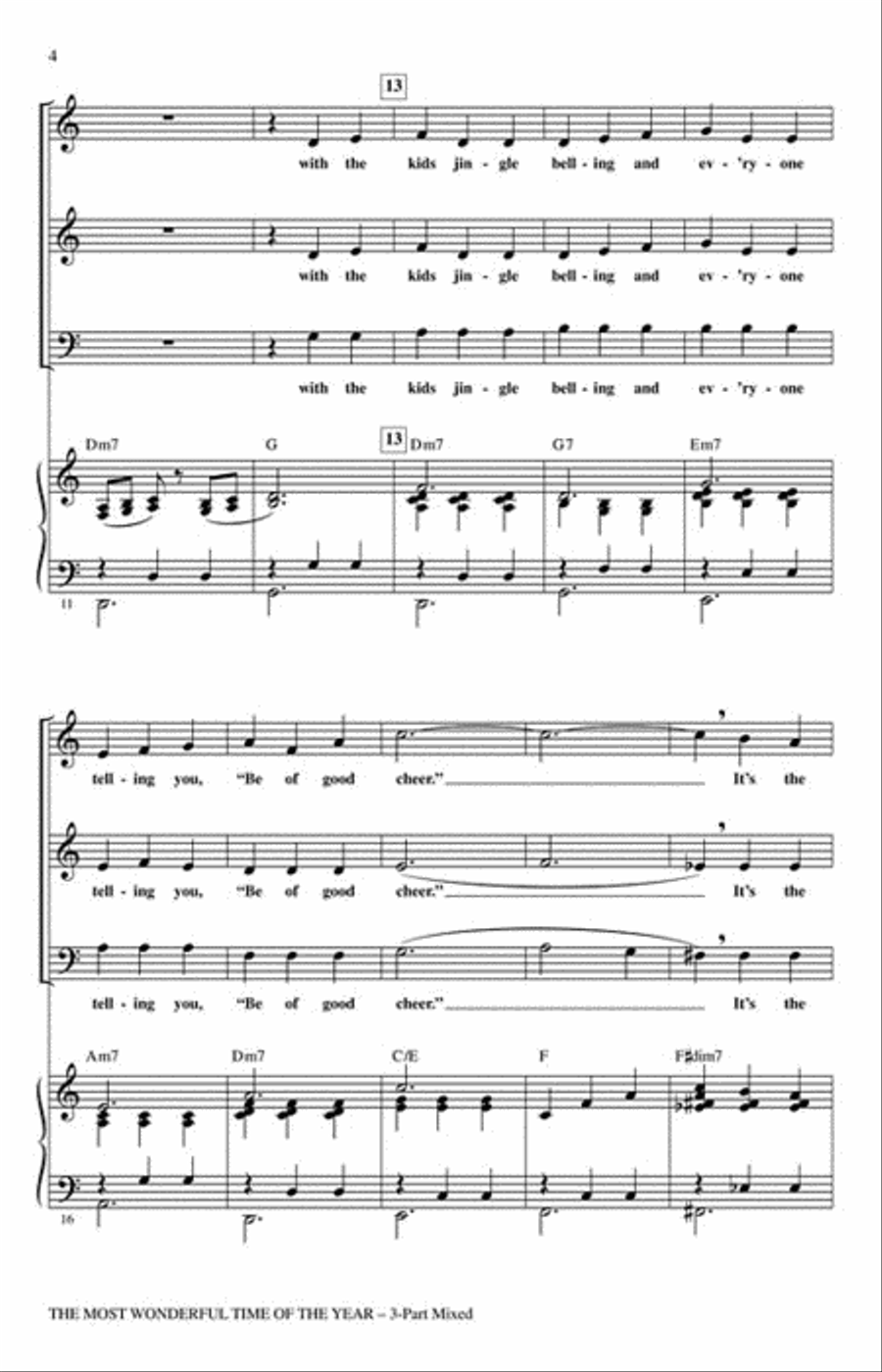 The Most Wonderful Time of the Year 3-Part scores gallery preview page 3