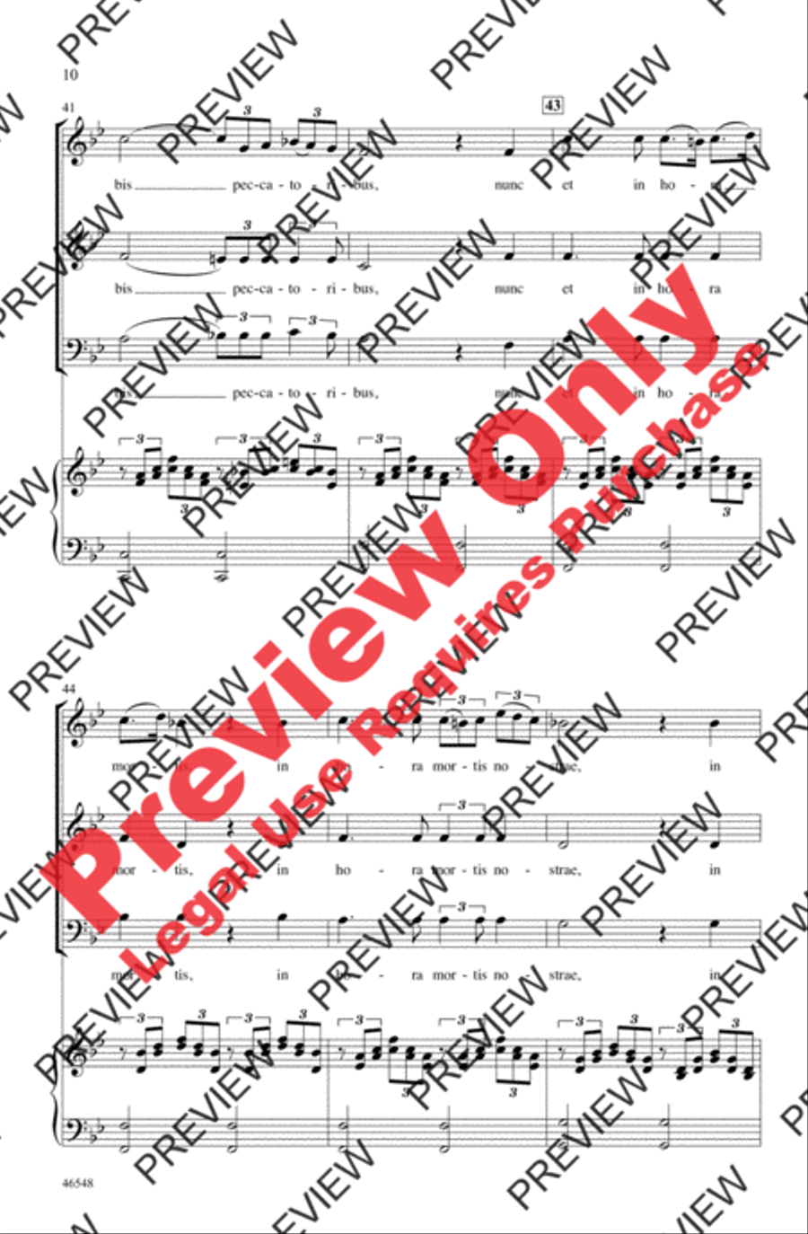 Ave Maria Ave Maria 3-Part scores gallery preview page 10