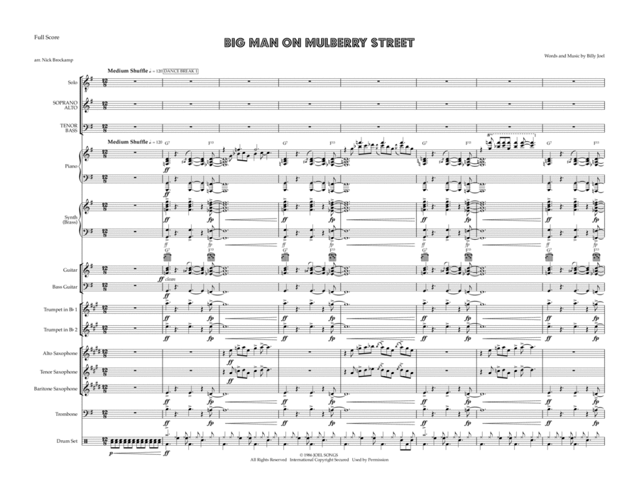 Big Man On Mulberry Street School and Community scores gallery preview page 1