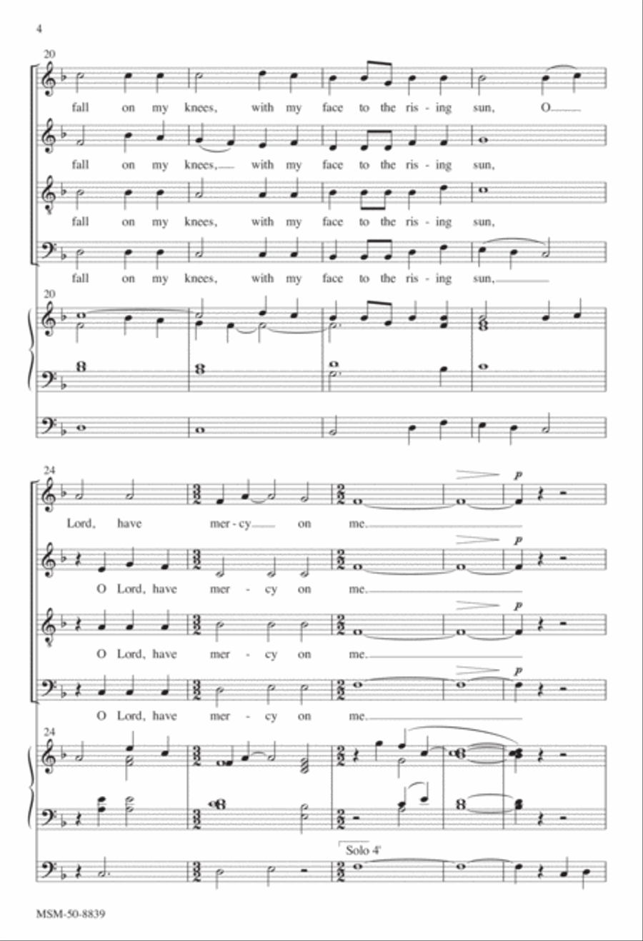 Let Us Break Bread Together 4-Part scores gallery preview page 4