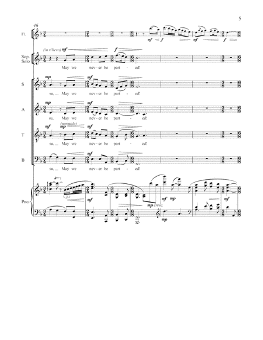 Three Sacred Songs: 3. Magdalene 4-Part scores gallery preview page 6