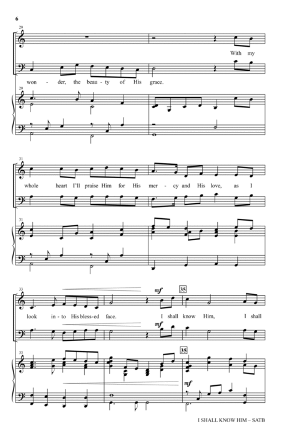 I Shall Know Him 4-Part scores gallery preview page 5