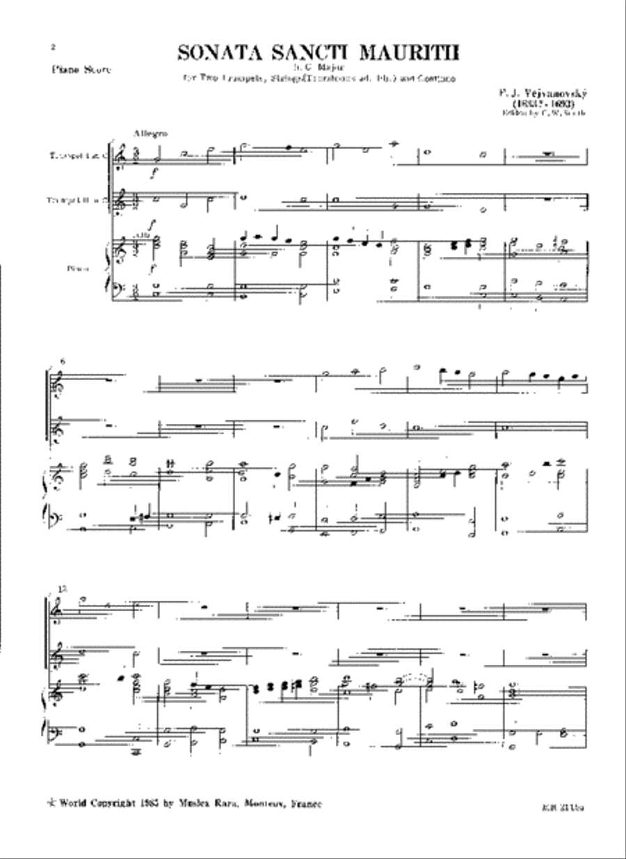 Sonata in C “Sancti Mauritii” Piano Trio scores gallery preview page 2