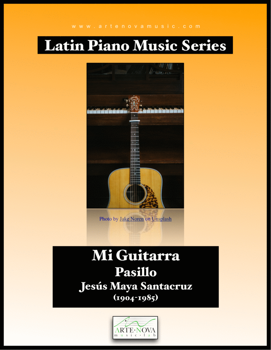 Mi Guitarra - Pasillo for Piano Piano Solo scores gallery preview page 1