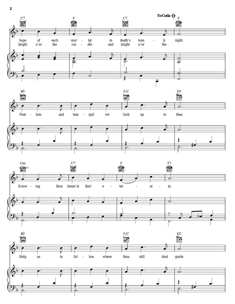 Star Of The East Piano, Vocal, Guitar scores gallery preview page 2