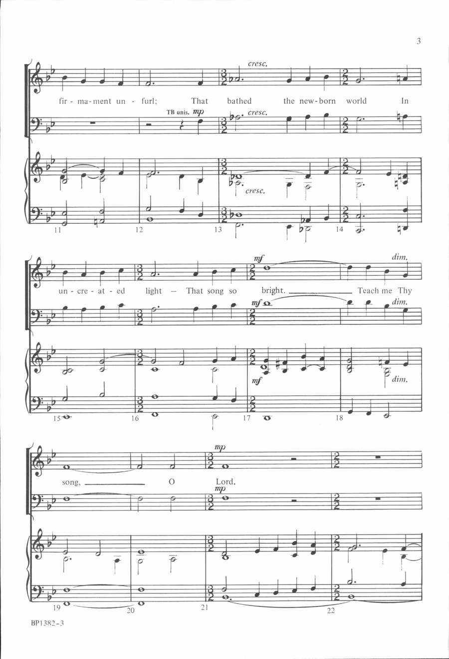 Teach Me Thy Song, O Lord 4-Part scores gallery preview page 3