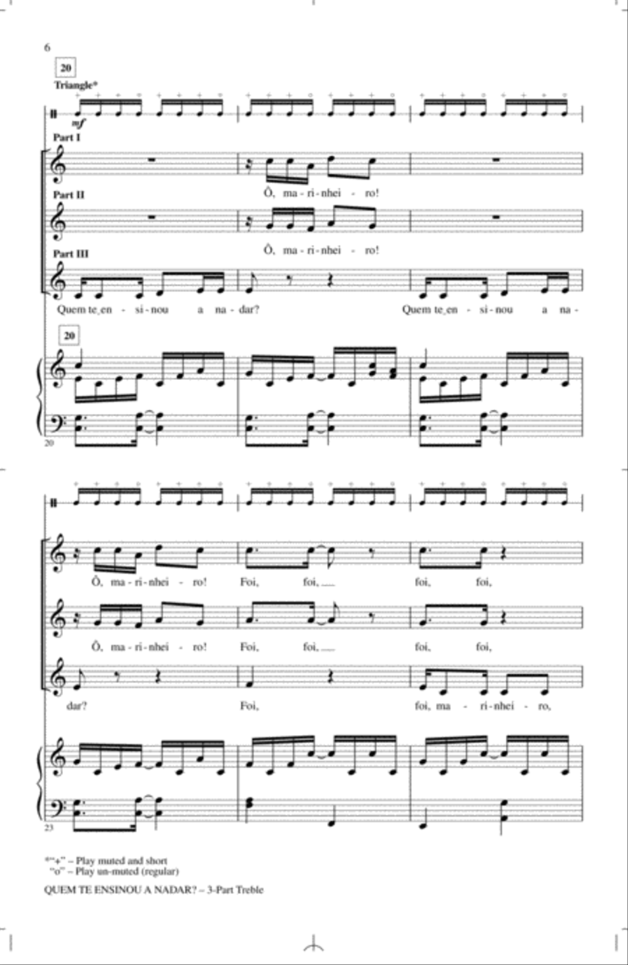 Quem Te Ensinou A Nadar? 3-Part scores gallery preview page 4