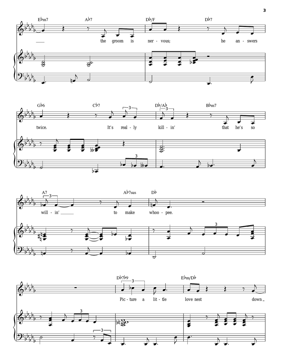 Makin' Whoopee! Makin' Whoopee! Piano, Vocal scores gallery preview page 3