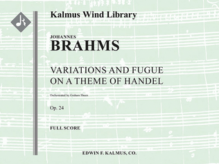 Book cover for Variations and Fugue on a Theme by Handel, Op. 24 (revised edition)