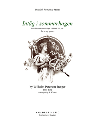 Book cover for Intåg i sommarhagen for string quartet