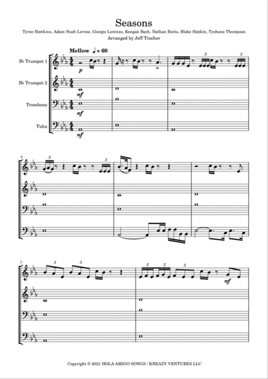 Seasons Seasons Brass Ensemble scores gallery preview page 2