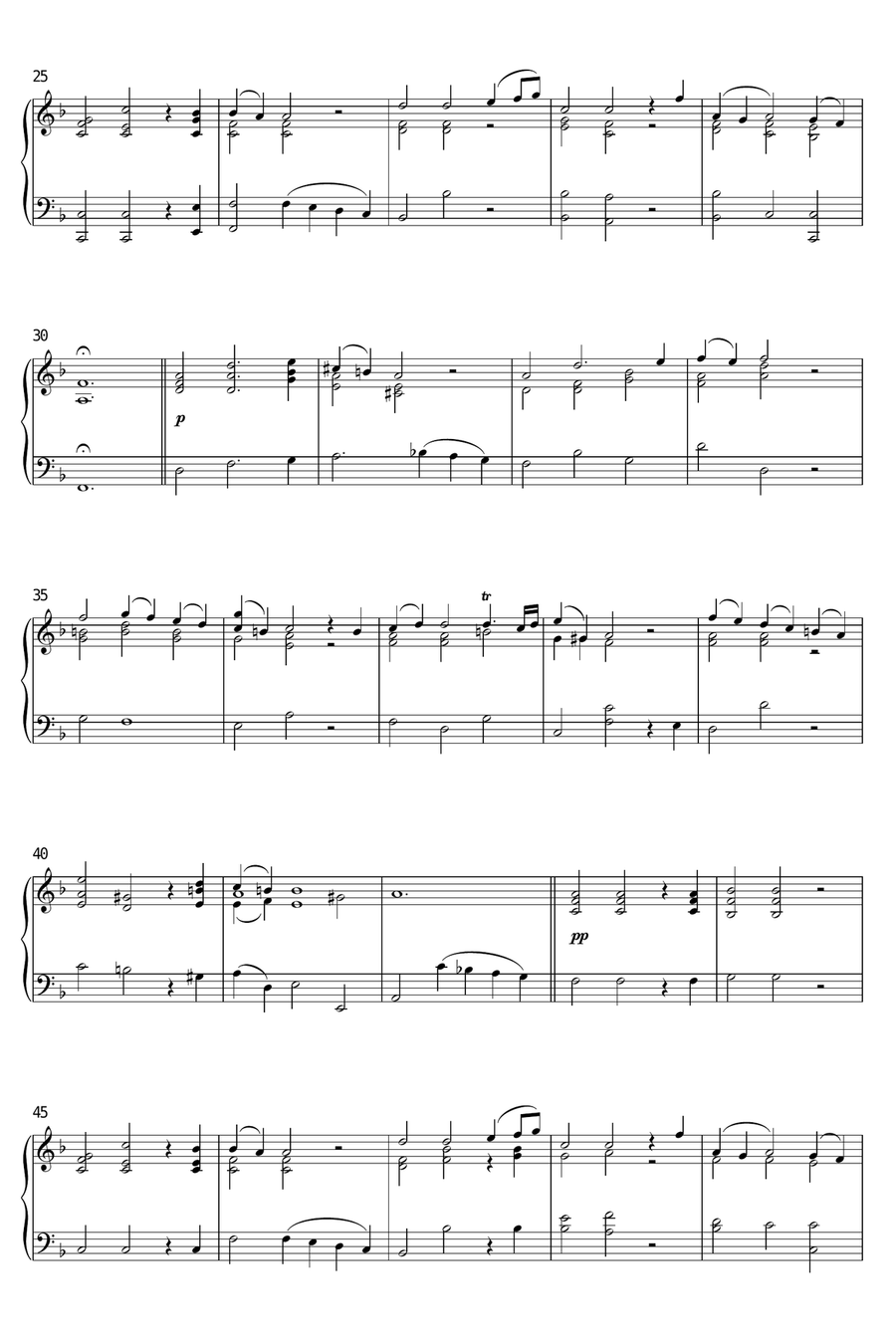 Lascia Ch'io Pianga (from Rinaldo) Piano Solo scores gallery preview page 2