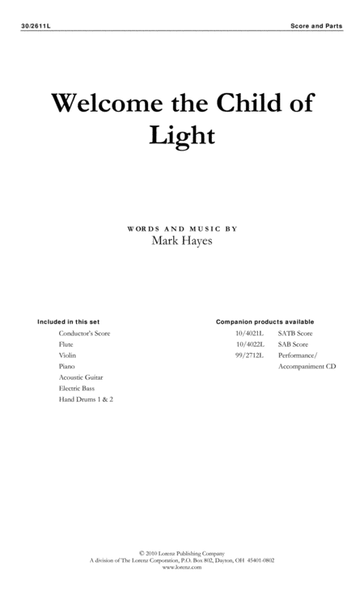 Welcome the Child of Light - Instrumental Ensemble Score and Parts
