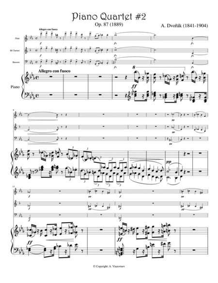 Dvorak Piano Quartet #2, op. 87