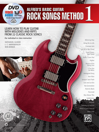 Book cover for Alfred's Basic Guitar Rock Songs Method, Book 1