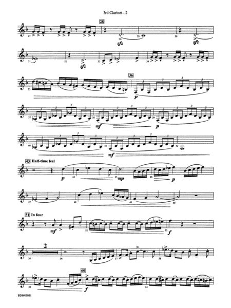 Royal Canadian Sketches: 3rd B-flat Clarinet