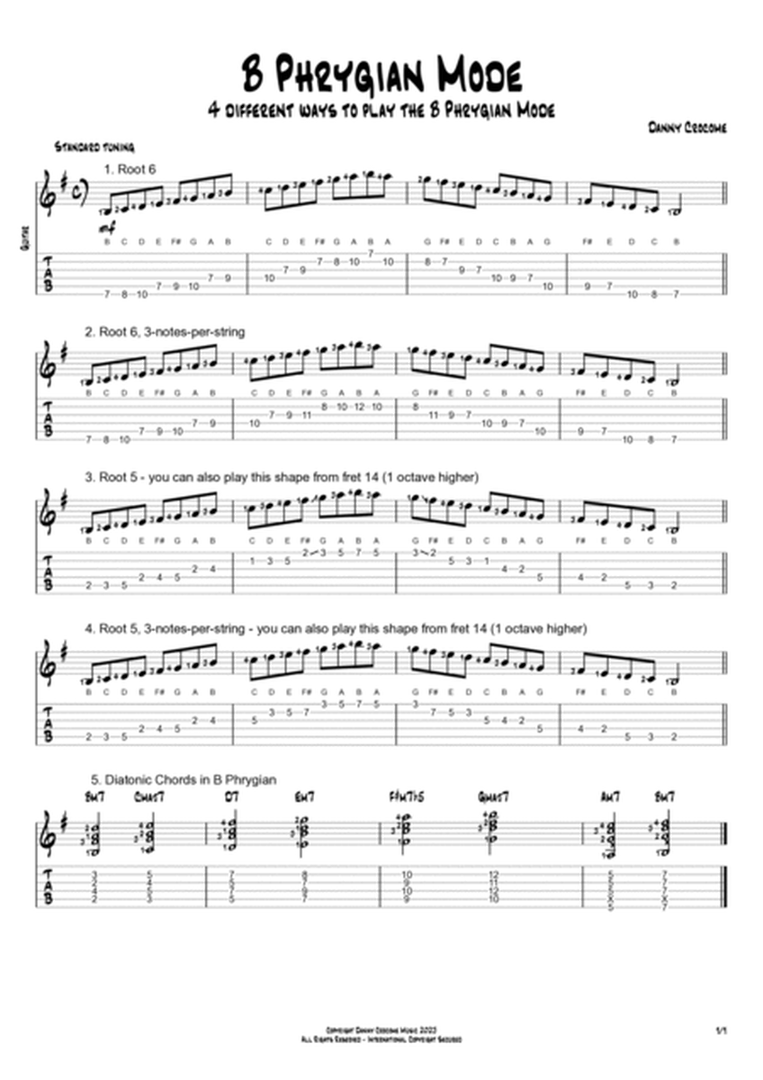 The Modes of G Major (Scales for Guitarists)