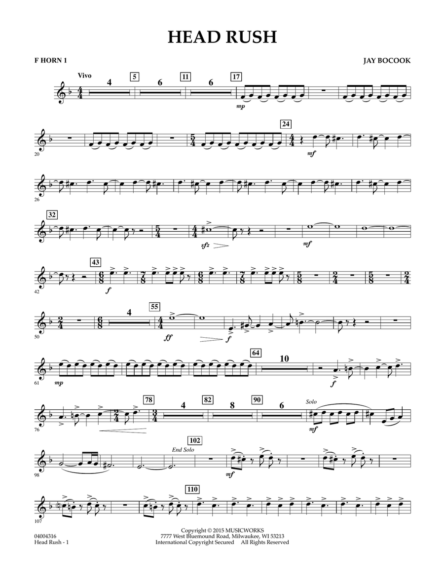 Head Rush - F Horn 1