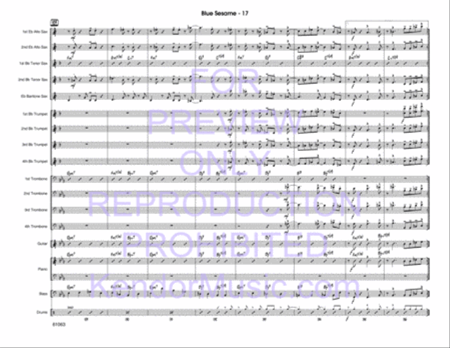 Blue Sesame Blue Sesame Jazz Ensemble scores gallery preview page 18