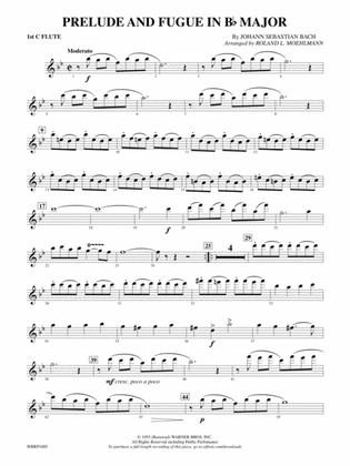 Book cover for Prelude and Fugue in B-Flat Major: Flute