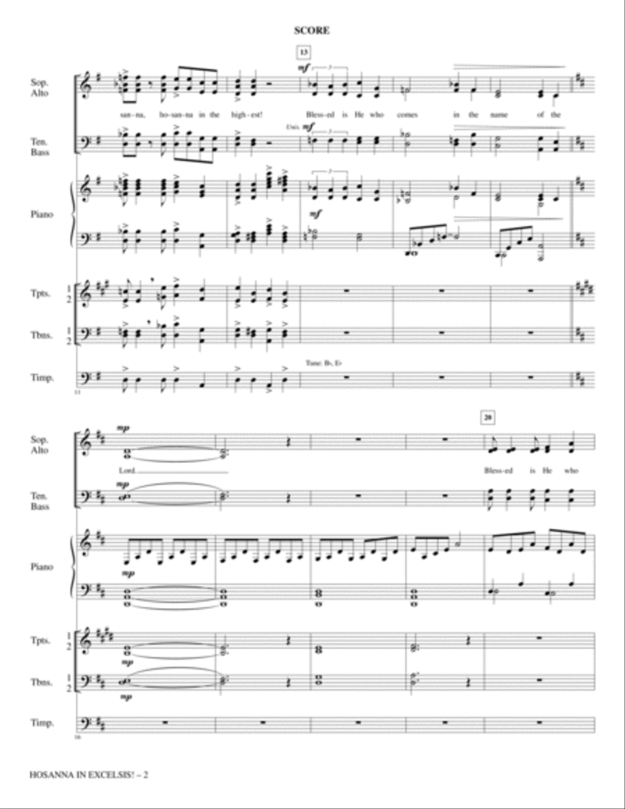 Hosanna in Excelsis! - Full Score Choir scores gallery preview page 2