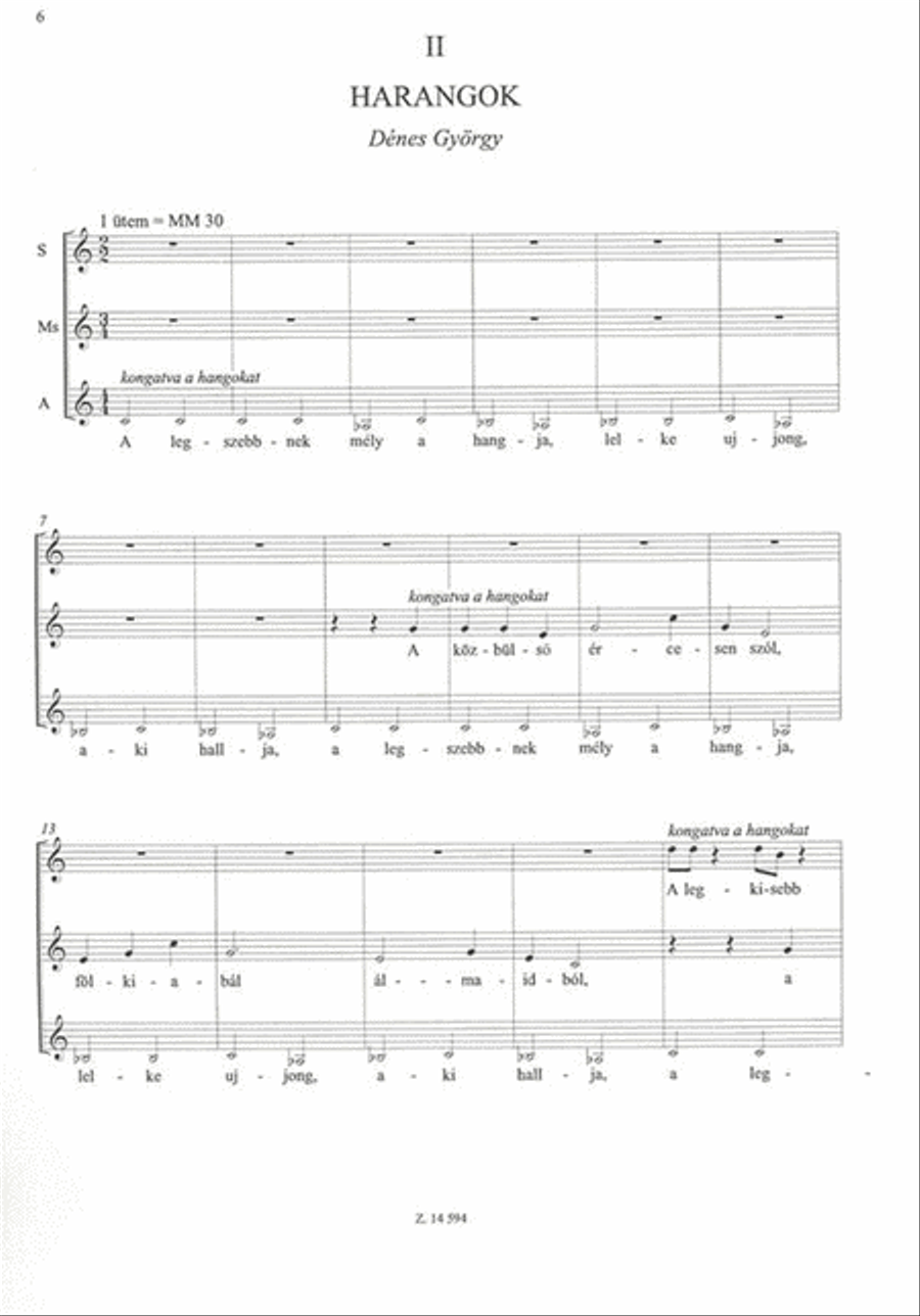 Gyermekláncfü for children's choir Children's Choir scores gallery preview page 3