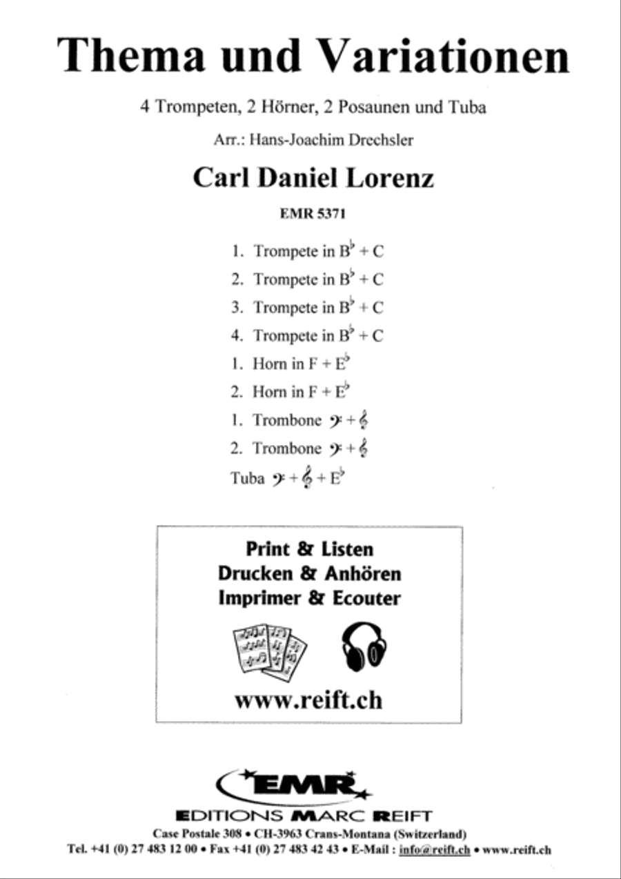 Thema und Variationen Brass Ensemble scores gallery preview page 2