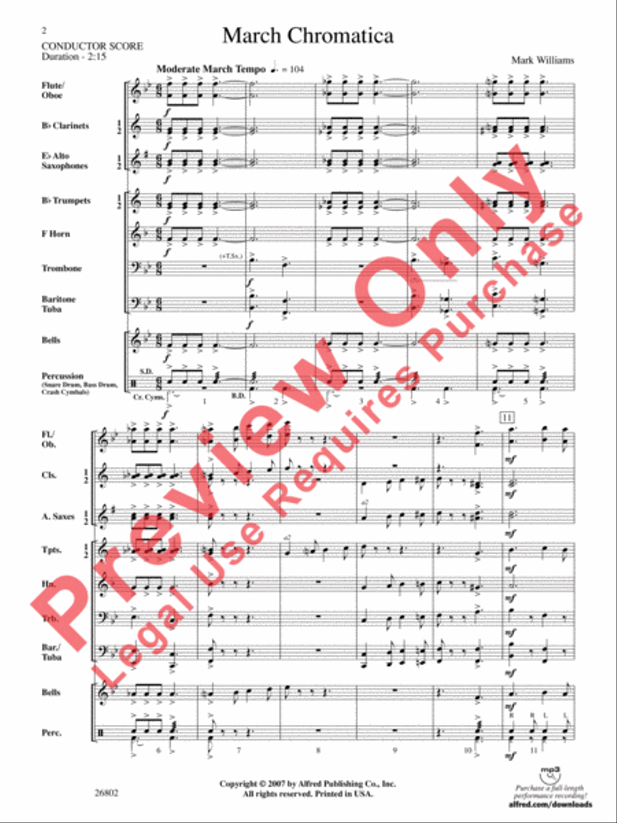 March Chromatica Concert Band scores gallery preview page 3