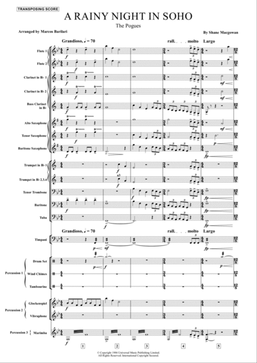 A Rainy Night In Soho A Rainy Night In Soho Concert Band scores gallery preview page 4