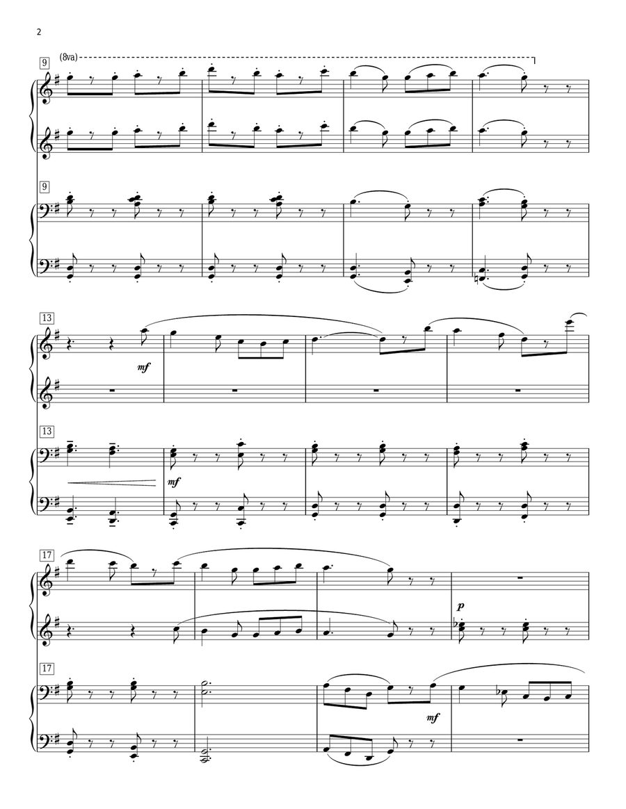 I Saw Three Ships (arr. Phillip Keveren) Piano Duet scores gallery preview page 2