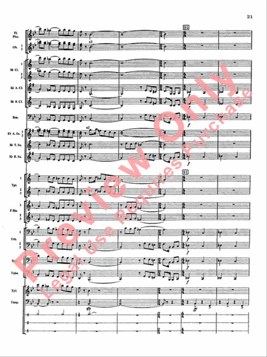 Percussion Mystique Concert Band scores gallery preview page 22