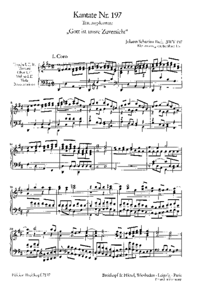 Cantata BWV 197 "Gott ist unsre Zuversicht"