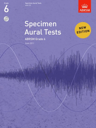 Book cover for Specimen Aural Tests, Grade 6 with CD